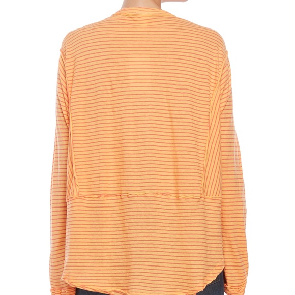 FREE PEOPLE Stripe Long Sleeve Henley Size Small - Picture 2 of 6